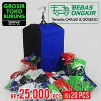 KRODONG KERODONG SANGKAR KOTAK KANDANG BURUNG PE SEMI TRANSPARAN 20PCS