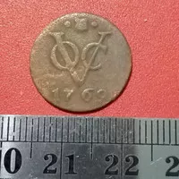 Koin kuno Belanda VOC antik jadul Utrecht 1/2 Duit tembaga tua TP25bm