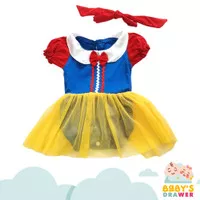 Set Jumper Tutu Bayi Snow White / Jumpsuit + Bando Disney Princess
