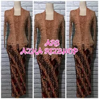 set kebaya brukat kutubaru kebaya pesta kebaya brukat abg + rok batik