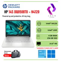 HP 14S DQ0508TU INTEL N4120 4GB 256SSD W11+OHS 14.0 BLIT 2YR SLV