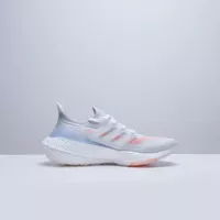 Adidas Ultraboost 21 Shoes-Crystal White / Cloud White / Glow Pink