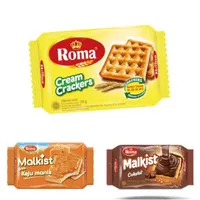 roma malkist cream crackers, keju, coklat
