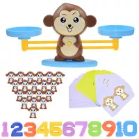 Mainan Anak Balancing Scale Monkey Belajar Berhitung Puzzle toy