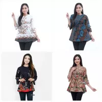 Blouse Batik Kantor Chantika 02 / Batik IFA / Baju Atasan Wanita Blus