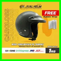 Helm Cargloss Hijau Green Army Dof (Helm Retro / Helm Classic)