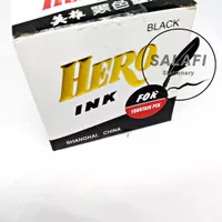 Tinta isi fountain pen merk hero isi 50 ml warna hitam