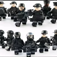 lego swat army military police minifigure mini figure mainan anak