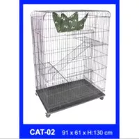 Kandang kucing tingkat 3 cat-02 -kandang kucing murah kandang besi