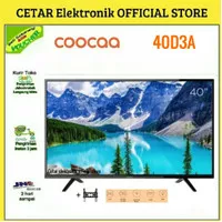 COOCAA LED TV 40 INCH 40D3A FHD garansi panel 3 tahun+breket tv