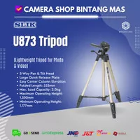 SLIK U873 Tripod (Lightweight Tripod for Photo & Video) U 873