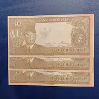 Uang Kuno 10 Rupiah Soekarno 1960 URUT Langka