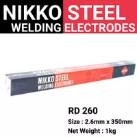 Kawat Las Nikko Steel RD260 Welding Electrodes 2,6mm - 1pack isi 1kg