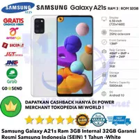 Samsung Galaxy A21s 3GB/32GB A 21s 3/32gb A21 s 3/32-Resmi-Sein-White