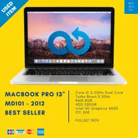 Macbook Pro 13 MD101 2012 Fullset Murah Not MD102 MD104 MD212