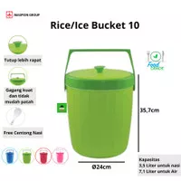 MASPION RICE/ICE BUCKET TERMOS ES TERMOS NASI 10 LITER 3.5KG NASI PINK