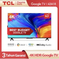 TCL 43 inch Google TV - 4K UHD - Dolby Audio - Google Assistant 43A18