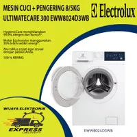 MESIN CUCI ELECTROLUX EWW8024D3WB 8KG Washer / 5KG Dryer EWW 8024 D3WB