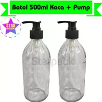 Botol Pump Kaca 500ml / Botol Kaca 500ml Pump Tebal BERKUALITAS