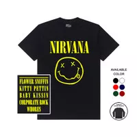 Kaos Band Nirvana Baju Distro Musik Punk Rock Kurt Cobain Pria Wanita