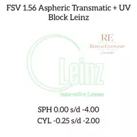 Lensa Kacamata Leinz FSV 1.56 Transmatic Grey UV Block 420 Bluecromic