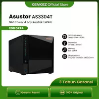 Asustor AS3304T NAS Tower 4 bay 1.4GHz / 2GB NAS Server Storage