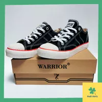 Warrior Classic Low Black White / Sepatu Sekolah Kanvas Sepatu Warrior