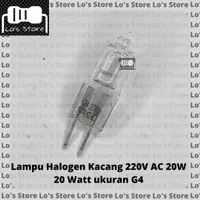 Lampu Halogen Kacang 12V 12 Volt AC 20W 20 Watt ukuran G4