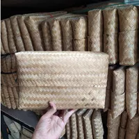Dompet Kotak L Dompet Anyaman Bambu Pouch Souvenir Unik Clutch Pesta