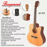 NEW PRODUK Gitar Akustik Elektrik Original Bengawan Type AC - 911