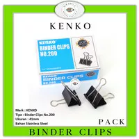 KENKO Binder Clip No.200 / Penjepit Klip Kertas Dokumen File Besar