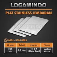 Plat Stainless Steel 0.8 mm Lembaran 4x8 ft | Stainless Sheet 0,8mm