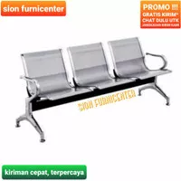 kursi tunggu 3 seat / kursi tunggu stainless / kursi tunggu klinik