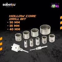 SABETZU Hollow Core Drill Bit SDS Adaptor 30 35 40 mm Mata Bor Beton