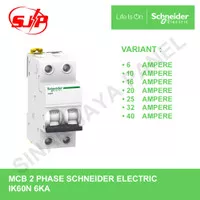 MCB SCHNEIDER IK60N 6KA 2 PHASE 6A 10A 16A 20A 25A 32A 40A ORIGINAL