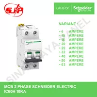 MCB SCHNEIDER IC60H 6KA 2 PHASE 6A 10A 16A 20A 25A 32A 40A 50A 63A ORI