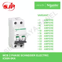 MCB SCHNEIDER IC60N 6KA 2 PHASE 6A 10A 16A 20A 25A 32A 40A 50A 63A ORI