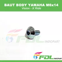 Baut Body Yamaha Vixion/X-Ride/Baud Cover Body Kunci L M6x14