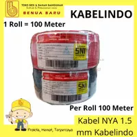 Kabel NYA 1.5 mm Kabelindo Per Roll / Kabel Listrik Kawat 1.5 mm