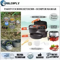 Alat Masak Camping DS 308 Teko Set Kompor Portable Nesting Cooking Set