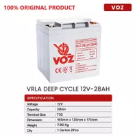 VOZ VRLA Deep Cycle 12V 28Ah/28 Ah Aki Kering Baterai Battery ORIGINAL