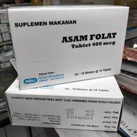 Asam Folat 400mcg Box/Dus/Dos Holi - Vitamin dan Nutrisi ibu hamil