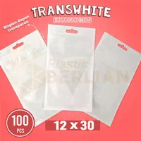 Transwhite 12 X 30 cm Plastik Klip putih / Plastik ZIPLOCK Ekonomis
