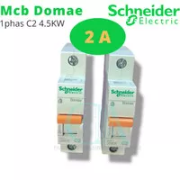 Schneider Domae MCB 1P 2A 1 phase 2 Ampere pengaman stopkontak 4.500kw