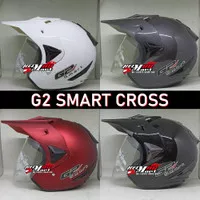 G2 Smart Cross Solid Helm Semi Cross Helm G2 Half Face Helm Murah