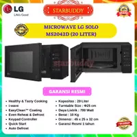 MICROWAVE OVEN LG MS2042D SOLO 20 LITER LOW WATT MS2042