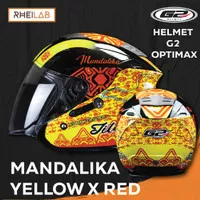 HELM G2 OPTIMAX HALF FACE MOTIF MANDALIKA CIRCUIT- YELLOW X RED
