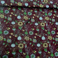 bahan kain katun linen ex garment branded grade a motif bunga