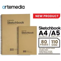 Artemedia Sketchbook A4 / A5 # 80 Pages / 110 Gsm / Spiral