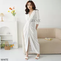 Maxi Dress Wanita Putih Nagita Slavina Penelope Dress Pesta Slit White